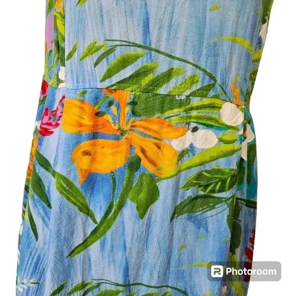 Jams World Janice Midi Dress Tropic Garden Print Hawaiian Dress - Picture 3 of 13